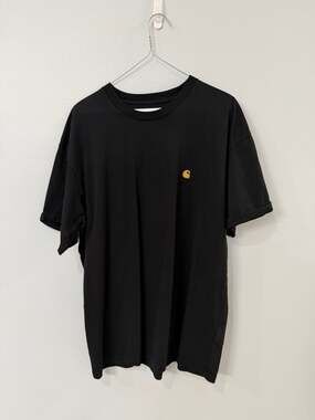 Carhartt WIP Script Logo Embroidered T-Shirt Black Size L